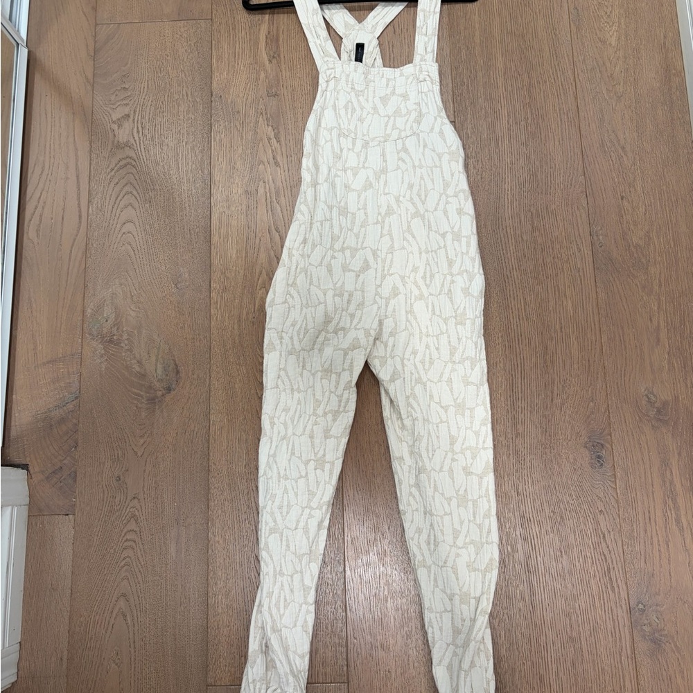 Smash + Tess x Hilary Duff Cream Overalls